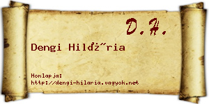 Dengi Hilária névjegykártya